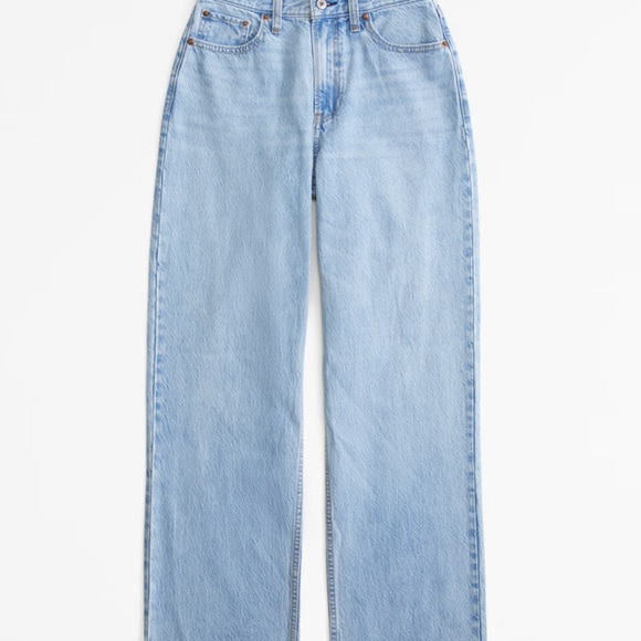 AF High Rise Loose Light Blue Wash Jeans 00/24 size - Picture 3 of 5